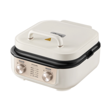 美的（Midea）电饼铛下盘可拆多功能电煎锅火锅炒锅双面加热三明治机早餐机 火力可调烙饼烤肉锅加深电饼档2626S