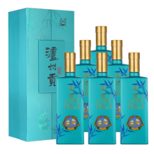 泸州老窖泸州贡酒翡绿 52度浓香型白酒 纯粮宴请熊猫礼品 52度 500mL 6瓶