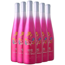 长城 瑰蜜低温发酵甜红葡萄酒 650ml*6瓶 整箱装 热红酒