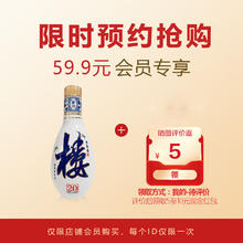黄鹤楼 酒 南派大清香楼20 53%vol 清香型白酒 500ml 单瓶装