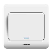 西门子（SIEMENS）开关插座 一开单控面板 86型暗装面板 远景雅白色