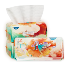 爱舒柔 擦脸巾80片*3包  一次性加厚洗脸巾 干湿两用绵柔巾动漫系列