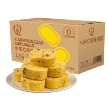 千业 小米红枣桂花糕420g 无添加0蔗糖