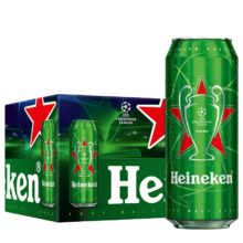 Heineken喜力 经典黄啤酒 500ml*12听整箱装（欧冠限量版）