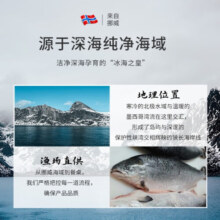百味殿挪威三文鱼中段 大西洋鲑刺身即食生鱼片去皮 海鲜水产即食三文鱼 【精选】中段切片 500g