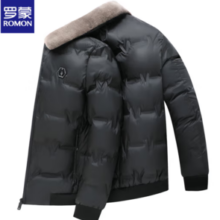Romon 罗蒙 男士翻领毛面包服加厚保暖棉服 24MYN8261