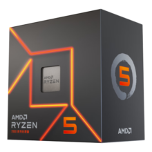 AMD 锐龙R5/R7 CPU处理器台式机电脑核显游戏办公5800X3D全新 5600 5700X 7500 9800X3D散片盒装 CPU R5 7500F 【6核12线程】 全新散片