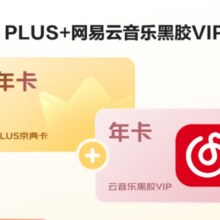 京东百亿补贴：京东 PLUS+网易云音乐黑胶VIP联名年卡