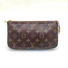 LOUIS VUITTON 路易威登 中古99新LV路易威登大麻将经典老花腋下包手提单肩包棕色