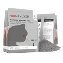 HONEYCARE好命天生膨润土猫砂10kg/箱 小颗粒易结团无尘 矿石颗粒猫砂 2.5kg*4包