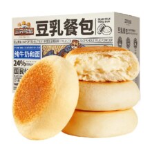 88VIP：三只松鼠 豆乳餐包360g箱装（约8包）