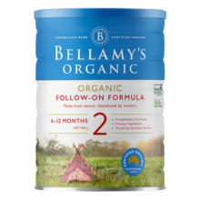 贝拉米（Bellamy's）有机较大婴儿配方奶粉2段(6-12月)900g/罐 澳洲原装进口