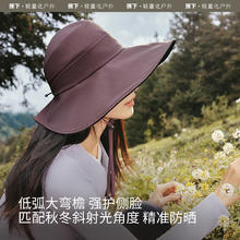 88VIP会员：Beneunder 蕉下 防风大檐黑胶防晒帽女BM45424夏季遮阳帽防紫外线登山渔夫帽