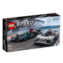 乐高（LEGO）积木拼装赛车系列76909 梅赛德斯双赛车男孩玩具生日礼物