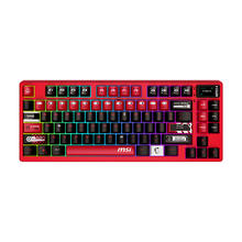 微星 GK600W 83键 三模机械键盘 红黑 蓝莓雪糕 段落轴 RGB