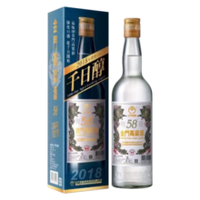 金门高粱酒 2018年千日醇 高度白酒 58度600ml单瓶装 六年白金龙老酒