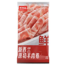 26日10点：鲜京采 新西兰进口原切羊排肉卷350g/袋 羊肉片生鲜 涮肉火锅食材