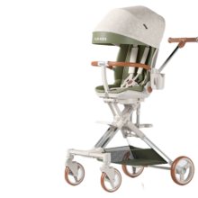 普洛可（PLAYKIDS）遛娃神器X6-4/5可坐可躺睡婴儿宝宝儿童折叠高景观溜娃手推车 X6-4太空漫步（MAX）【四段顶棚