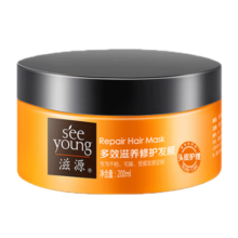 滋源（seeyoung）发膜滋养奢养头皮润泽发丝染烫受损发质补水柔顺保湿修复抚平毛躁 滋养修护发膜200ml