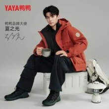 夏之光明星同款，YAYA 鸭鸭 2024年冬新款 男女同款露营工装连帽羽绒服