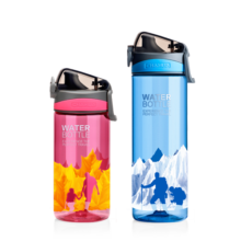 茶花（CHAHUA） 茶花过滤运动杯随手杯旅行杯便携水杯子密封防漏 绿色480ml