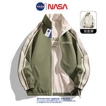 NASA BASE NASA双面可穿冲锋衣夹克男女款秋冬季加绒加厚保暖羊羔绒棉服外套