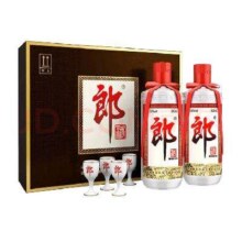 再降价、PLUS会员：郎酒 郎牌郎酒 酱香型白酒 53度 500ml*2瓶 礼盒装