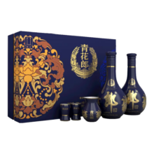 郎酒青花郎礼盒 53度酱香型白酒礼盒 年货节过年送礼礼盒 53度 500mL 2瓶 礼盒装