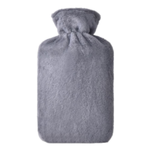 京喜  热水袋加厚防爆 灰1000ml+配兔绒套 买一送一