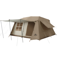 NatureHike 挪客屋脊13自动帐篷户外露营帐篷野营装备两室一厅野外小屋 深咖色