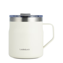 乐扣乐扣（LOCK&LOCK）遇见咖啡杯保温保冷桌面杯男女情侣水杯子390ML白色LHC4218WHT