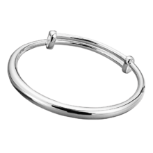京东百亿补贴：顺钦银楼 SHUNQIN B2201 素圈足银手镯 5.4cm 20g