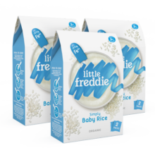 小皮（Little Freddie）中欧有机高铁米粉 宝宝辅食营养米糊 原装进口米粉婴儿6个月以上 4到6月+ 原味有机大米粉3盒 480g