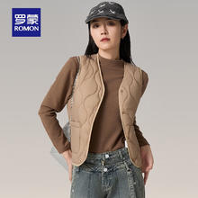 ROMON 罗蒙 男女同款V领加厚保暖马甲