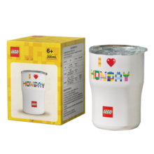 乐高（LEGO）周一万岁咖啡杯320ml 保温杯便携高颜值水杯礼物白色