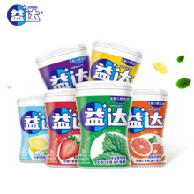 益达瓶装口香糖水果口味清新口气接吻神器糖果零食40粒 益达口香糖-混合口味56g4瓶 装