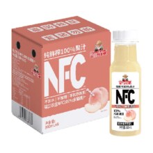 88VIP：（NFC水蜜桃汁）福兰农庄 100%纯鲜榨果汁 300ml*6瓶饮料