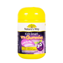 佳思敏Nature's Way儿童软糖钙补充dha鱼油铁锌复合维生素vc宝宝青少年营养品 【远离感冒】浆果味强疫软糖60粒 2岁+