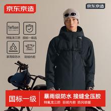 京东PLUS：京东京造 穿山甲 700羽绒内胆冲锋衣三合一