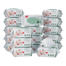 好奇（Huggies）小森林湿巾80抽18包加大加厚婴童手口适用植物纤维去油污消毒家庭