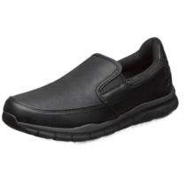 斯凯奇（Skechers）男鞋一脚蹬商务通勤鞋软底皮鞋工作鞋舒适休闲鞋懒人鞋77157