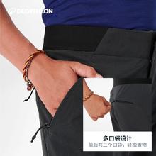 迪卡侬 DECATHLON 儿童户外徒步登山长裤春夏男童软壳运动裤耐磨防风防水KIDC