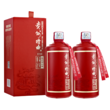 plus会员：茅台集团 贵州特曲 酱香型白酒 53度 500ml*2瓶 双支装