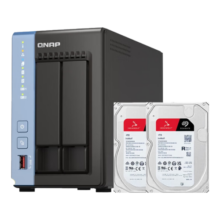 威联通（QNAP）TS-264C 宇宙魔方 2盘位8G内存四核心处理器网络存储服务器内置双 M.2 NAS（含希捷酷狼盘4T*2）