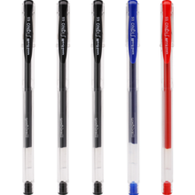 三菱（uni）UM-100学生用中性笔签字笔混色(替芯UMR-5)0.5mm（3黑1蓝1红）5支装