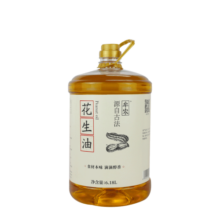 牟农 食用油  古法炒香花生油6.18L 物理压榨 压榨一级 烟台恒邦出品