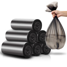 Sodolike点断式垃圾袋中号加厚45*50cm*5卷平口家用办公垃圾袋 黑色200只