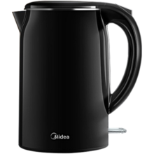 美的（Midea）电水壶 热水壶烧水壶304不锈钢1.7L容量电热水壶烧水壶家用便携大容量开水壶智能自动断电无缝内胆 1.7L 【快速烧水】