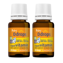 DdropsDdrops滴卓思婴幼儿维生素d3滴剂drops新生婴儿vd3钙吸收DD小滴瓶 【出生-1岁】婴儿AD滴剂*2瓶