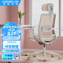 恒林家居 HENGLIN 玄星X2人体工学椅家用电脑椅午休可躺椅舒适久办公转椅 樱花粉